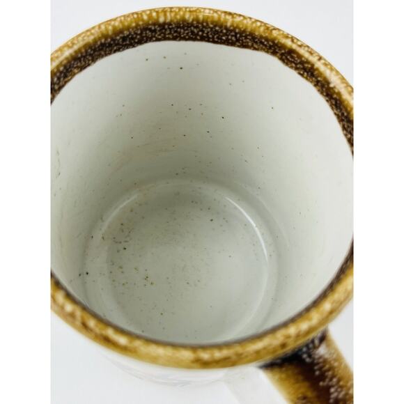 Vintage 60s/70s Retro Porcelain Blue Green Flower Power Mug Red Orange MCM Leaf - Picture 9 of 10